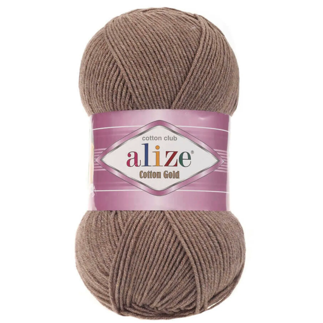 Alize Cotton Gold – 688 Milky Brown Melange - StickyKnots